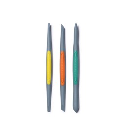 CLAY FINISHING TOOLS (SMALL): STRONG-FIRM SILICONE SET (3PCS) CLAY FINISHING TOOLS (SMALL): STRONG-FIRM SILICONE SET (3PCS)